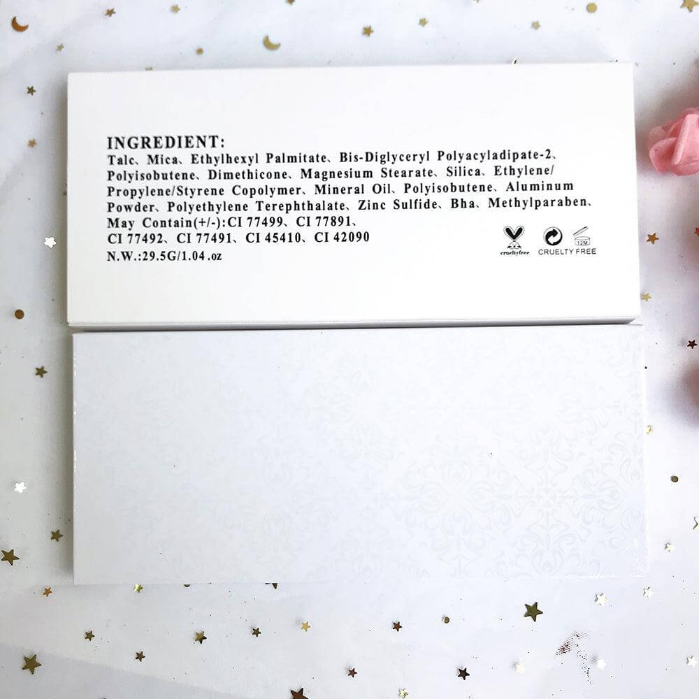 10 Colors Chrome Pressed Eyeshadow Palettes - Shmily Beauty