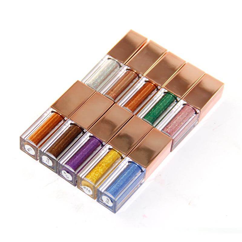 10 Colors Sparkly Metallic Liquid Eyeshadows - Shmily Beauty