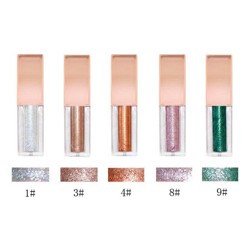 10 Colors Sparkly Metallic Liquid Eyeshadows - Shmily Beauty