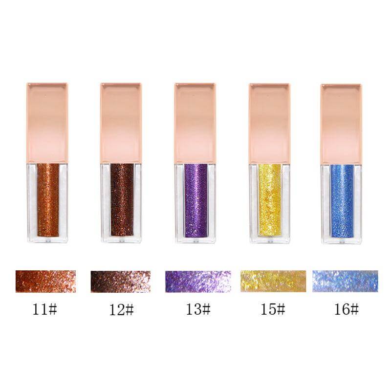 10 Colors Sparkly Metallic Liquid Eyeshadows - Shmily Beauty