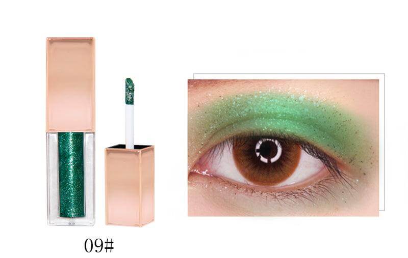 10 Colors Sparkly Metallic Liquid Eyeshadows - Shmily Beauty