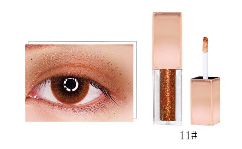 10 Colors Sparkly Metallic Liquid Eyeshadows - Shmily Beauty