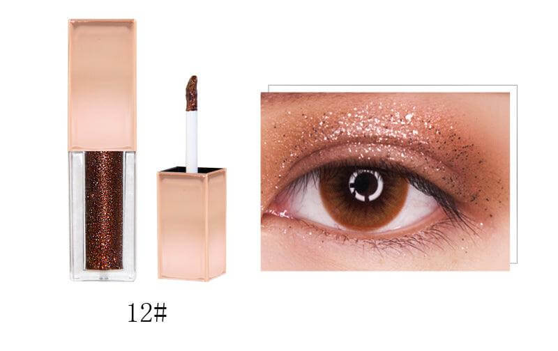 10 Colors Sparkly Metallic Liquid Eyeshadows - Shmily Beauty