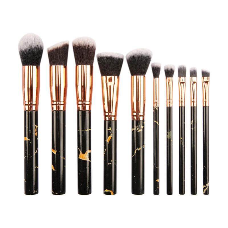 10pcs Marble Brushes Face Cosmetics Private Label Makeup Brush Set - Shmily Beauty