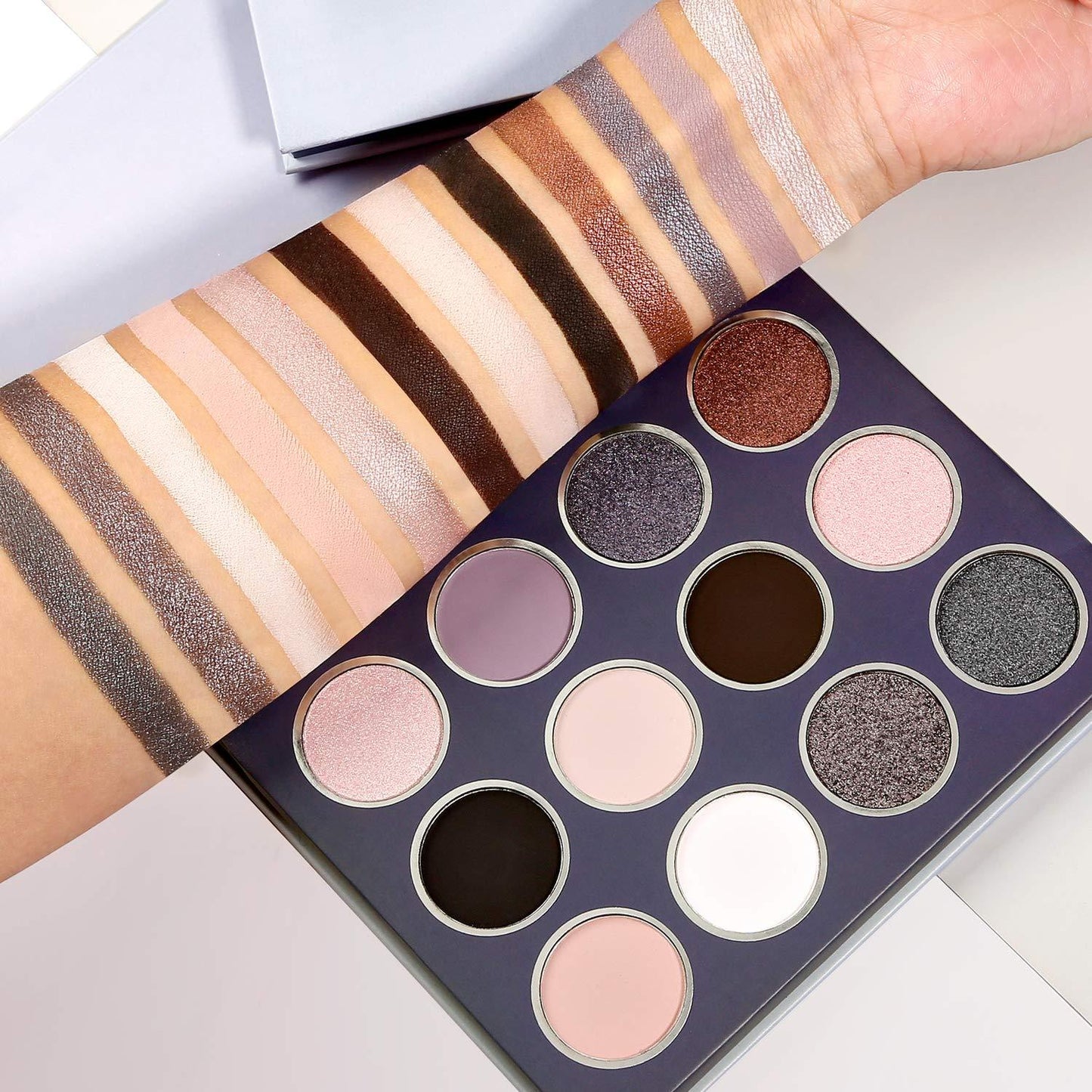 12 Colors Private Label Eyeshadow Palette High Pigment Makeup Pallette Eyeshadow Palettes - Shmily Beauty
