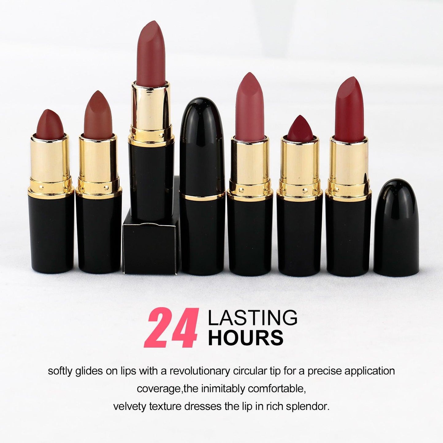 14 Colors Waterproof Matte Lipstick Long Lasting Moisturize Bullet Lipstick - Shmily Beauty