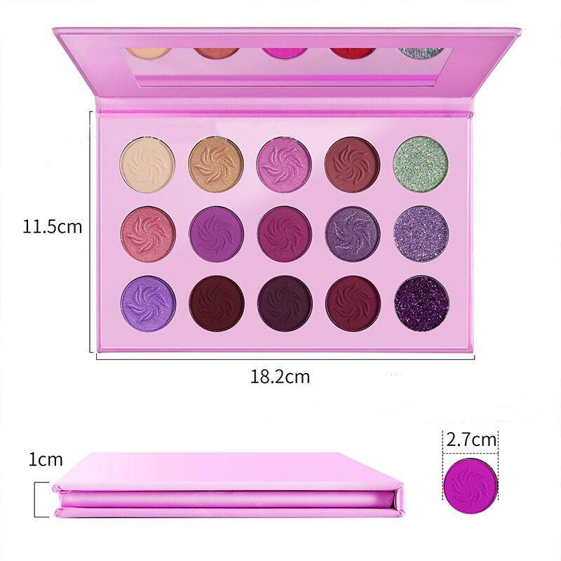 15 Colors Eye Shadow Vegan Makeup Private Label Eyeshadow Palette - Shmily Beauty