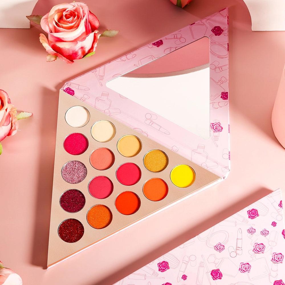 15 Colors Triangle High Pigmented Eyeshadow Palettes - Shmily Beauty