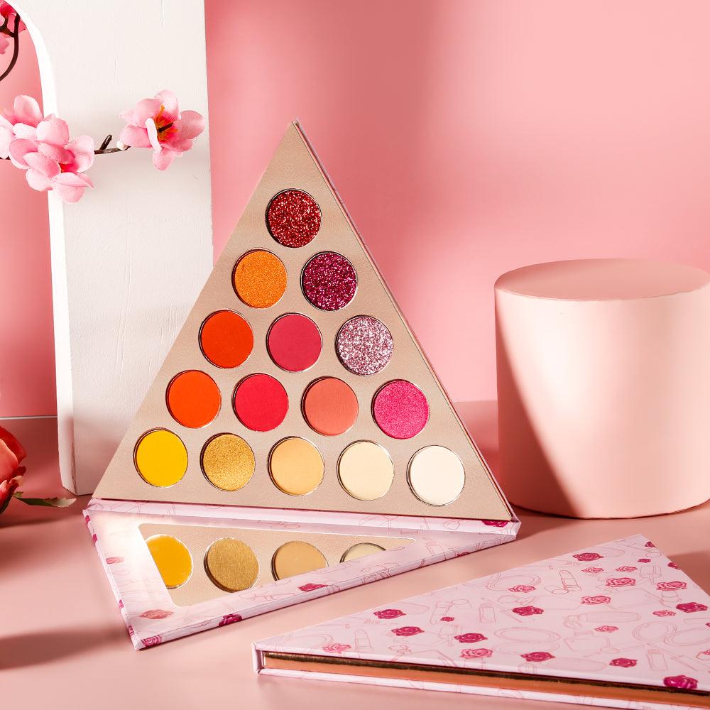 15 Colors Triangle High Pigmented Eyeshadow Palettes - Shmily Beauty