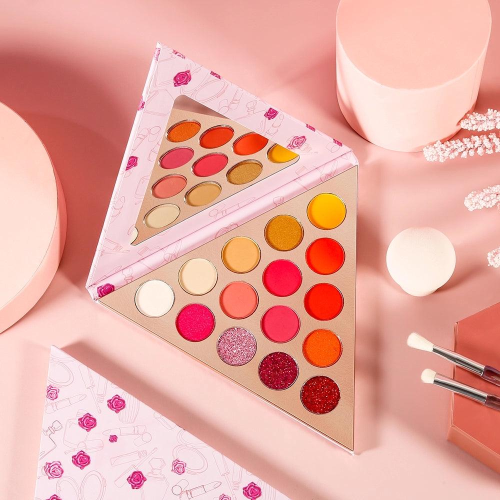 15 Colors Triangle High Pigmented Eyeshadow Palettes - Shmily Beauty