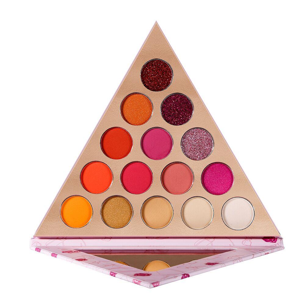 15 Colors Triangle High Pigmented Eyeshadow Palettes - Shmily Beauty