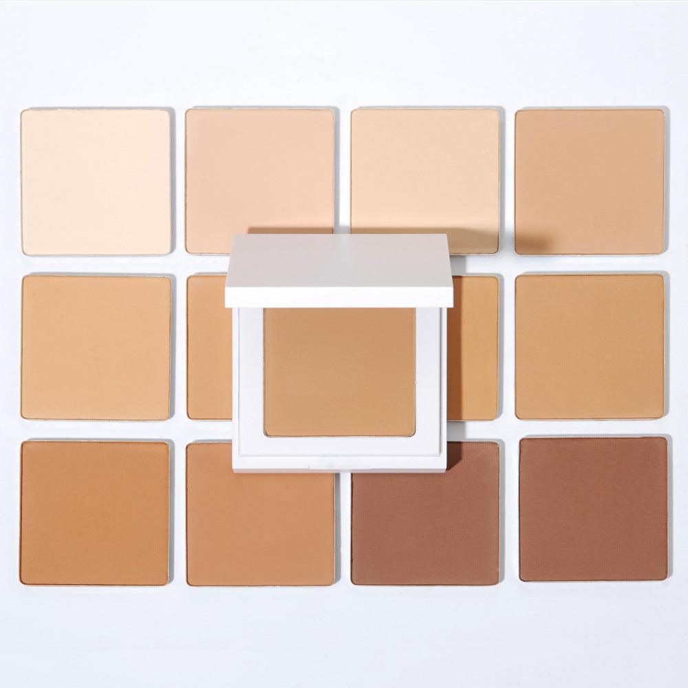 15 Shades Dark Skin Foundation White Compact Pressed Powder - Shmily Beauty