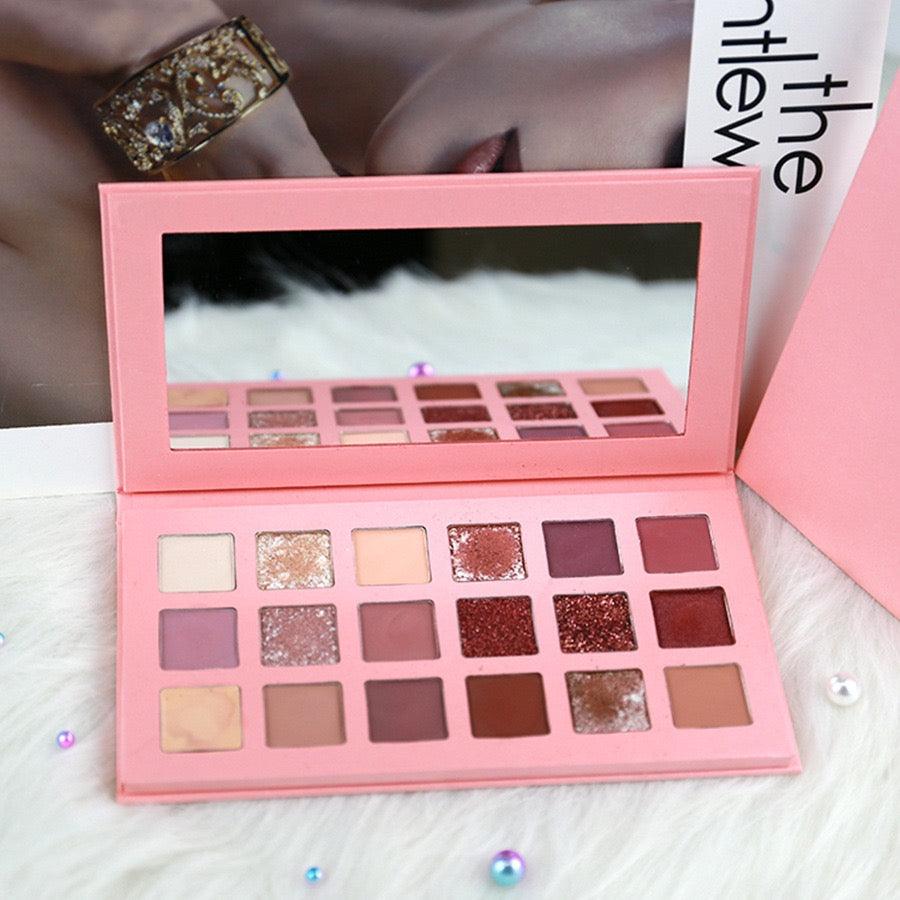 18 Colors Custom Wholesale Beauty Glitter Matte Eye shadow Private Label High Pigment Eyeshadow Palettes - Shmily Beauty