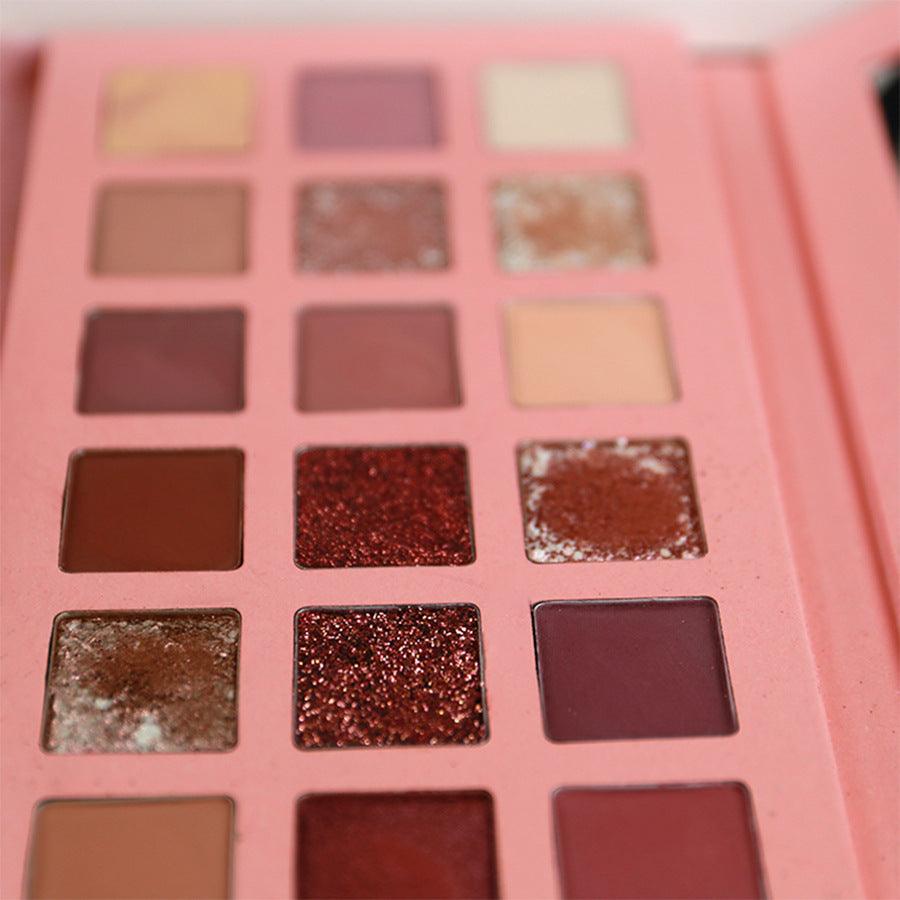 18 Colors Custom Wholesale Beauty Glitter Matte Eye shadow Private Label High Pigment Eyeshadow Palettes - Shmily Beauty