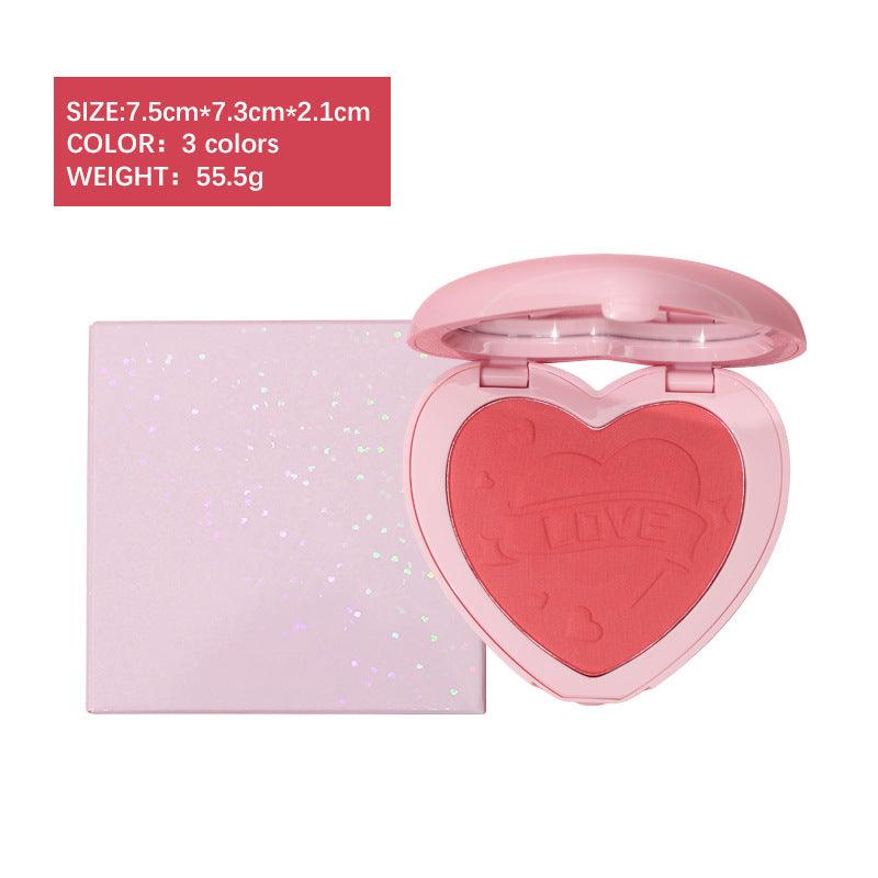 3 Color Heart Shape Contour Highlight Blush Vegan Blush Palette - Shmily Beauty