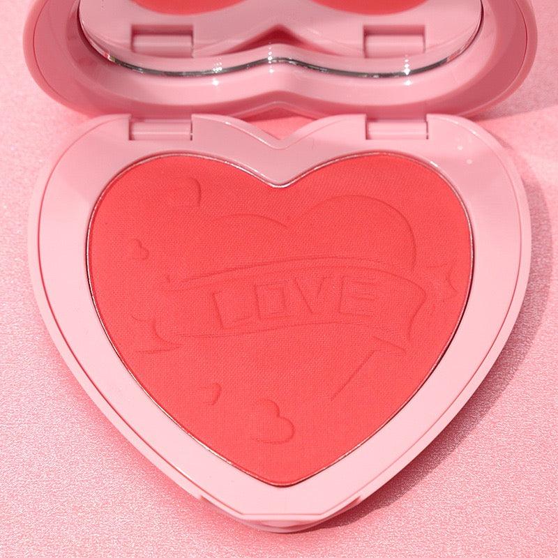 3 Color Heart Shape Contour Highlight Blush Vegan Blush Palette - Shmily Beauty