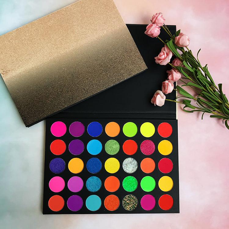 35 Colors High-Quality Neon Eyeshadow Palettes With Vibrant Colors - Shmily Beauty