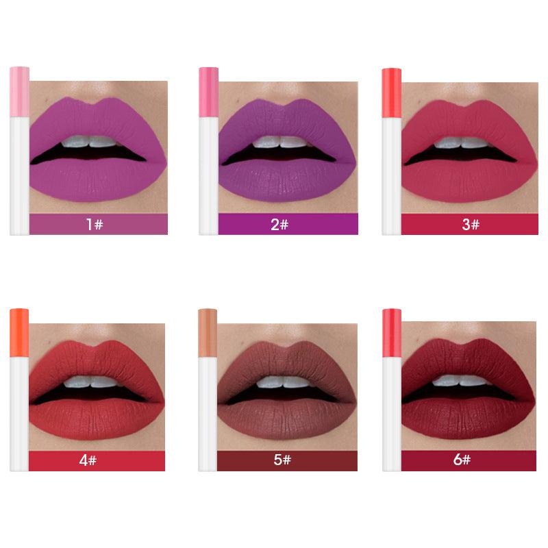 6 Pcs Cigarette Tube Non-stick Liquid Matte Lipstick Set - Shmily Beauty