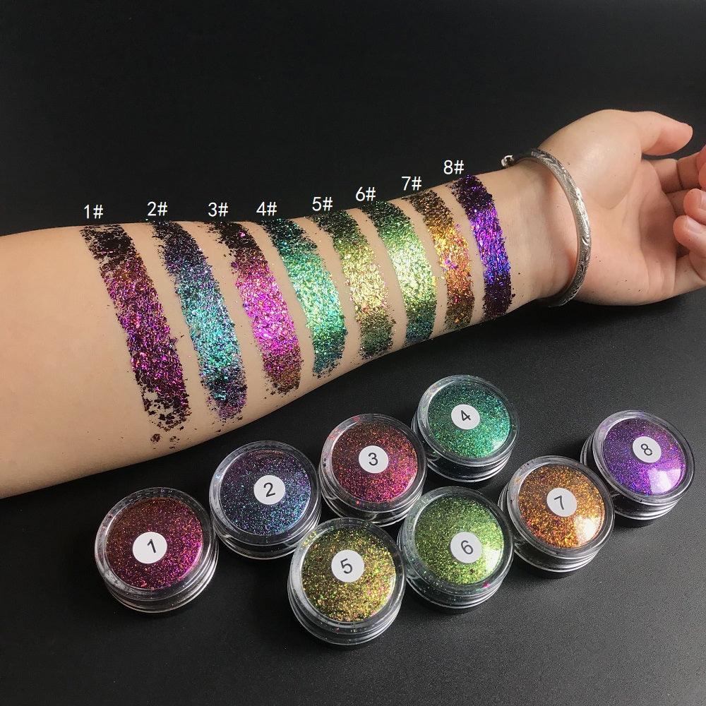 8 Colors Chrome Single Loose Eyeshadow - Shmily Beauty