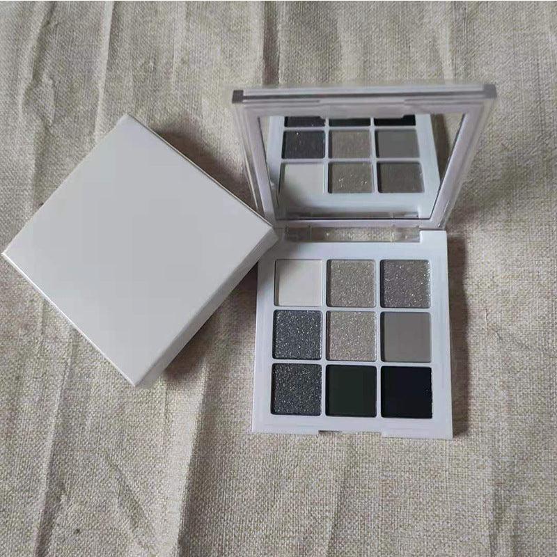 9 Colors Black and White Smoky Makeup Eyeshadow Palette - Shmily Beauty