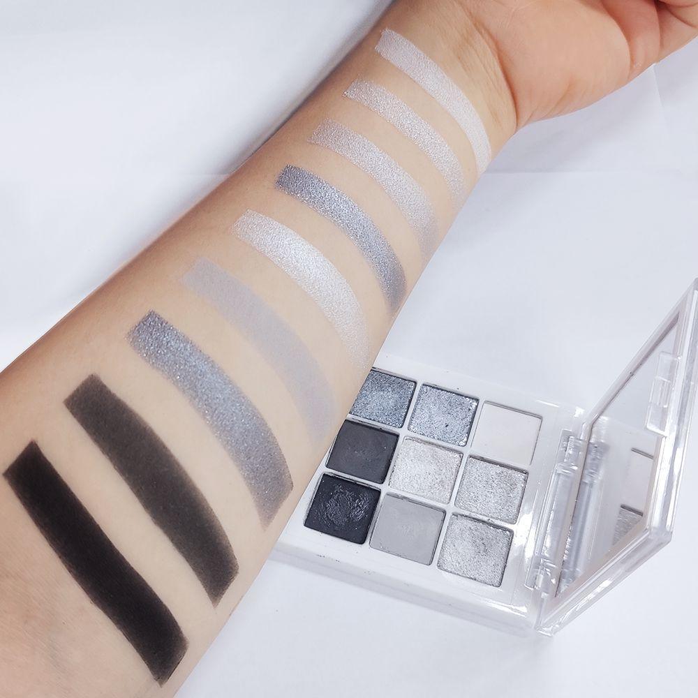 9 Colors Black and White Smoky Makeup Eyeshadow Palette - Shmily Beauty