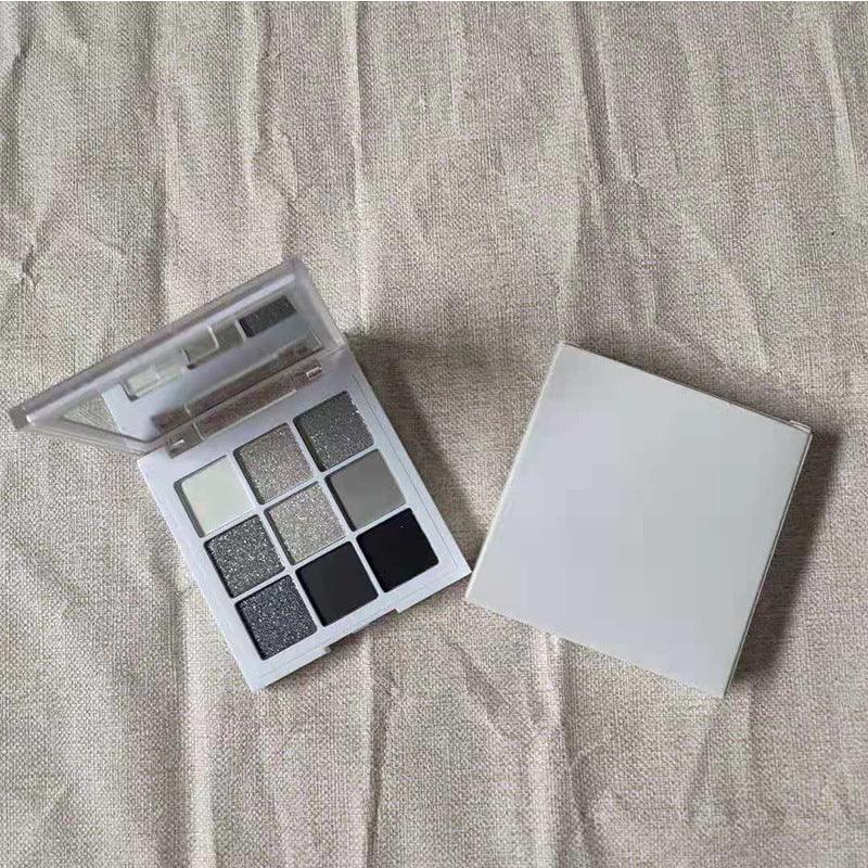 9 Colors Black and White Smoky Makeup Eyeshadow Palette - Shmily Beauty