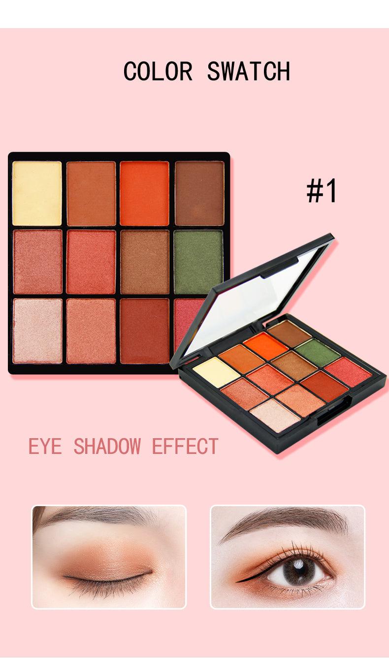 Customized private label high pigmented 12 Colors eye shadow Wholesale DIY Eyeshadow Palette - Shmily Beauty