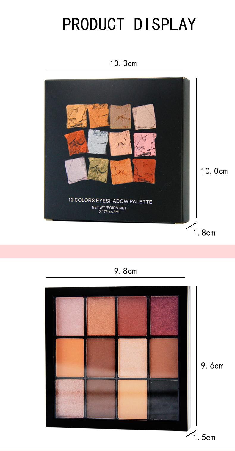 Customized private label high pigmented 12 Colors eye shadow Wholesale DIY Eyeshadow Palette - Shmily Beauty