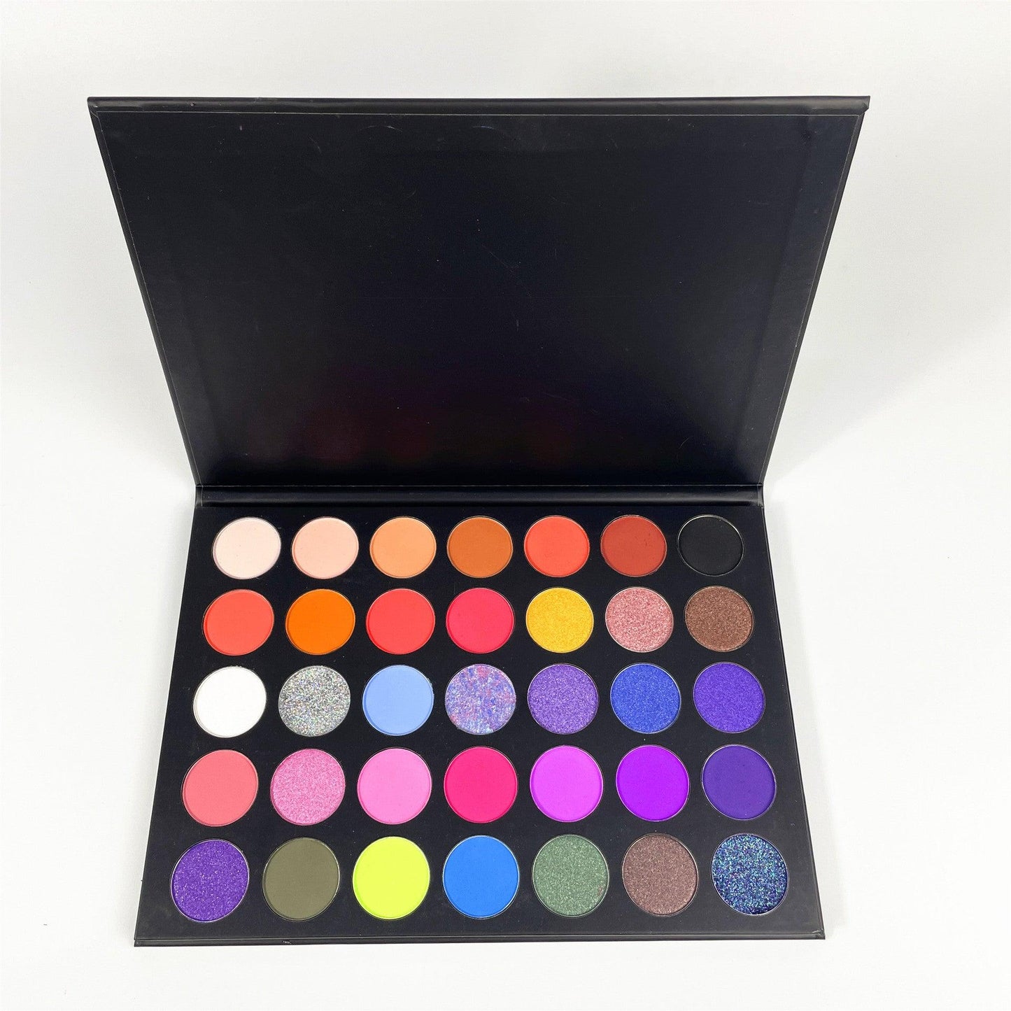 High Pigment 35 Colors Glitter Matte Eye shadow Black Case Eyeshadow Palettes Private Label - Shmily Beauty