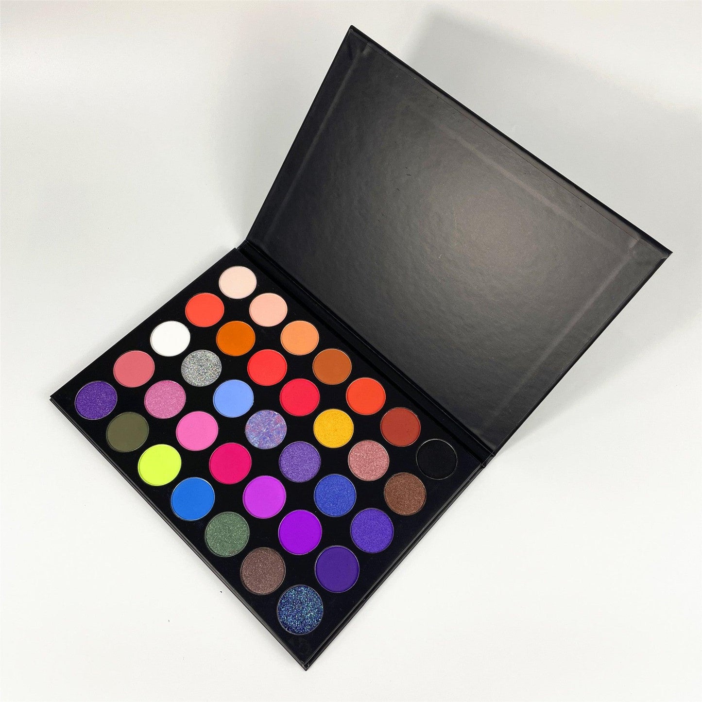 High Pigment 35 Colors Glitter Matte Eye shadow Black Case Eyeshadow Palettes Private Label - Shmily Beauty
