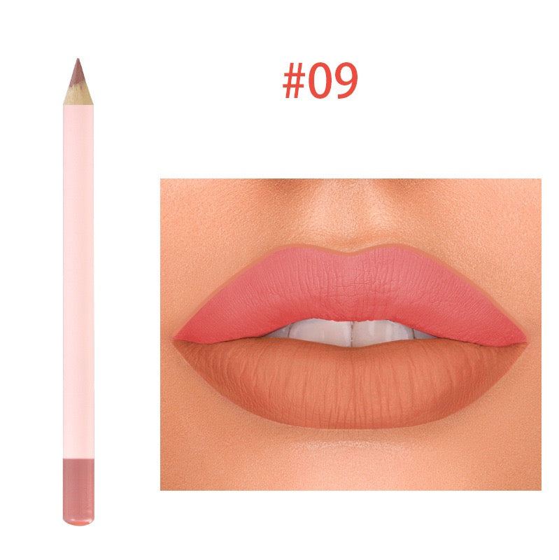 18 Color Lipliner Pencil Matte Vegan Waterproof Crayon Lip Liner