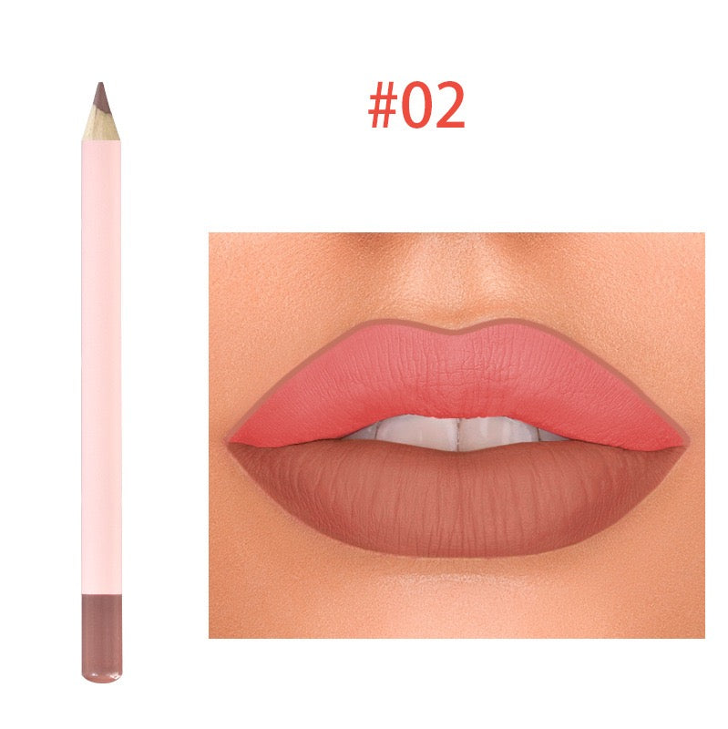 18 Color Lipliner Pencil Matte Vegan Waterproof Crayon Lip Liner