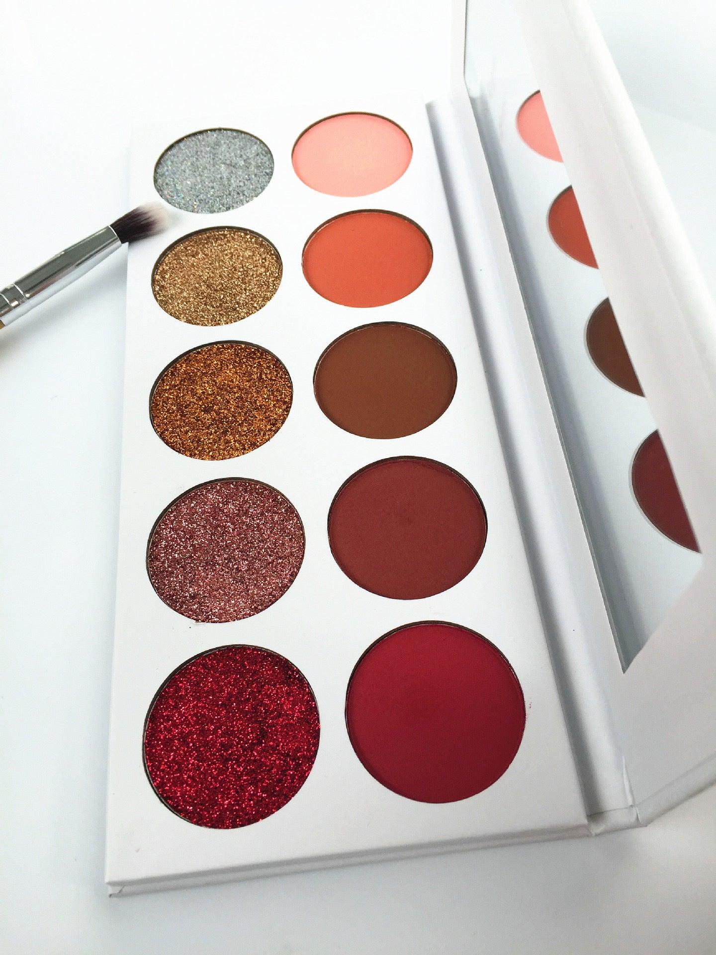 Makeup Cosmetic Eyeshadow Palette Glimmer Matte DIY Pigment Eyeshadow 10 Colors Square - Shmily Beauty