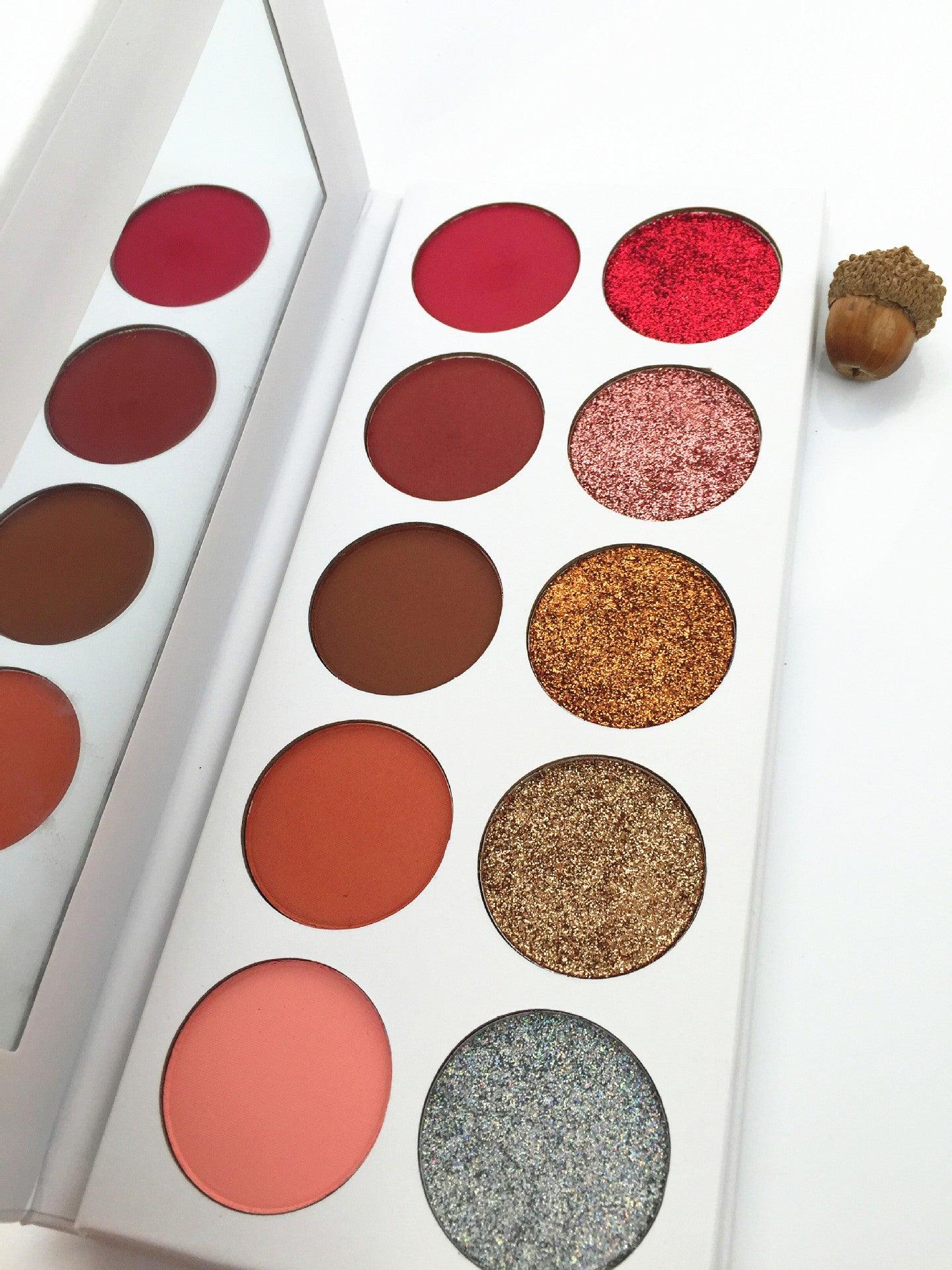 Makeup Cosmetic Eyeshadow Palette Glimmer Matte DIY Pigment Eyeshadow 10 Colors Square - Shmily Beauty