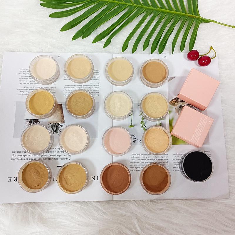 Makeup Loose Setting Powder Round Plastic Box Loose Powder - Shmily Beauty