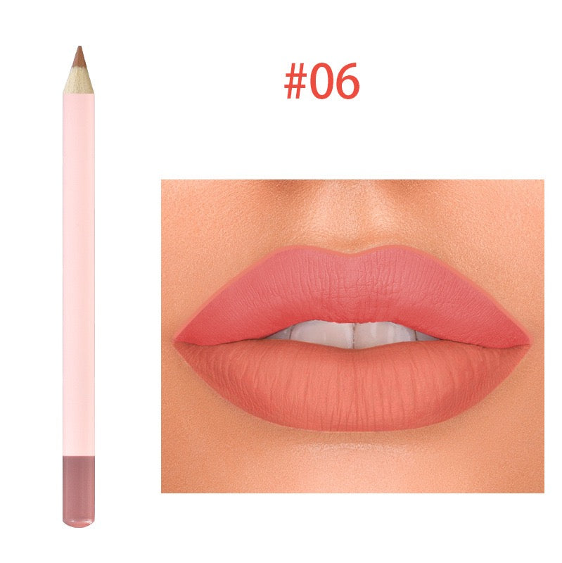 18 Color Lipliner Pencil Matte Vegan Waterproof Crayon Lip Liner