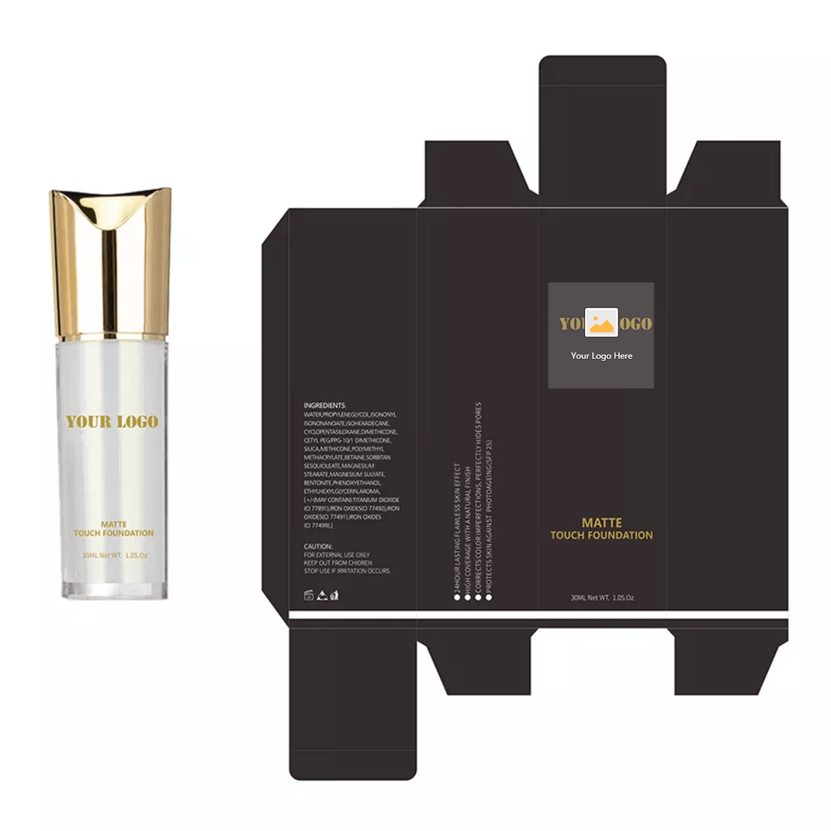 Matte Foundation Custom Liquid Foundation Cruelty Free & Waterproof - Shmily Beauty