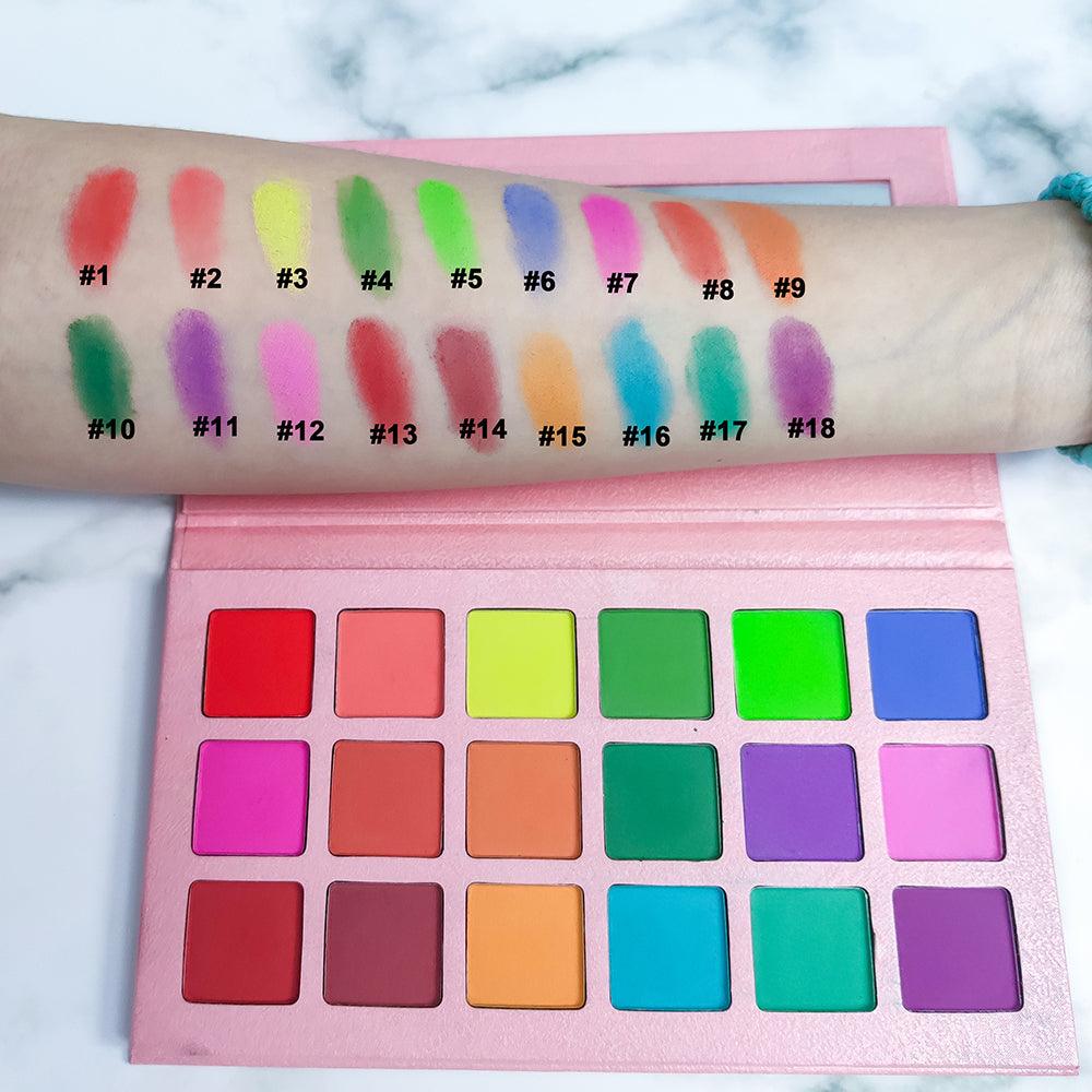 Pink Makeup Private Label Pigmented 18 Colors Eyeshadow Palettes - Shmily Beauty