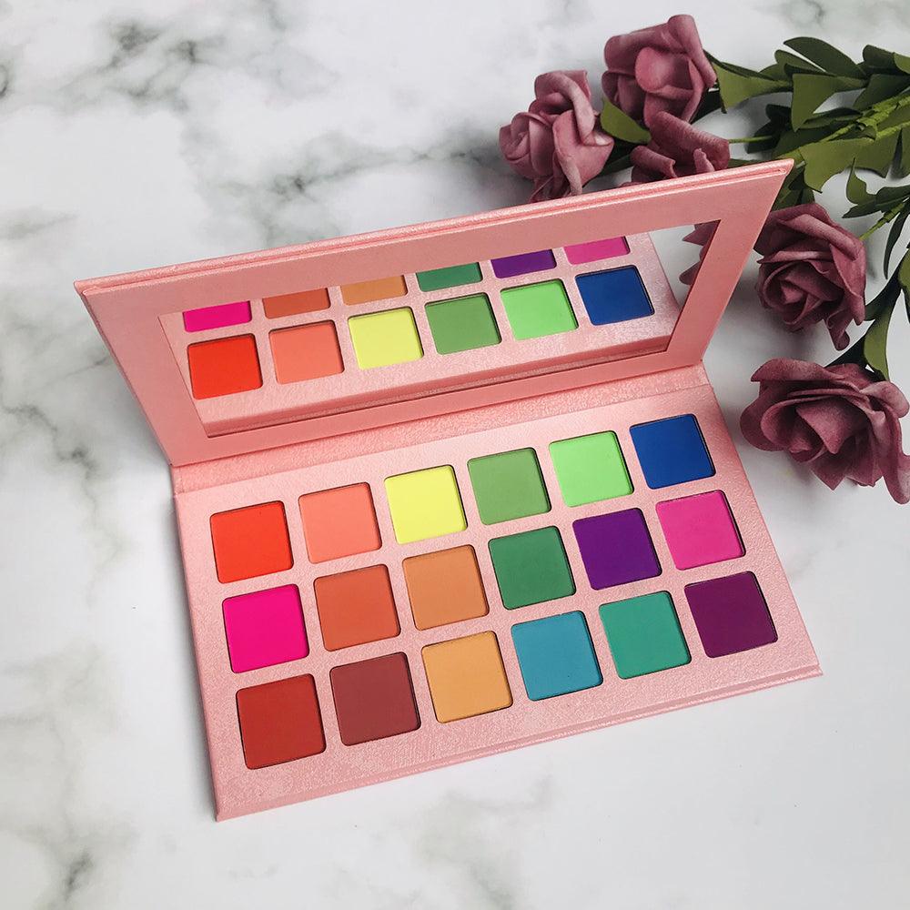 Pink Makeup Private Label Pigmented 18 Colors Eyeshadow Palettes - Shmily Beauty
