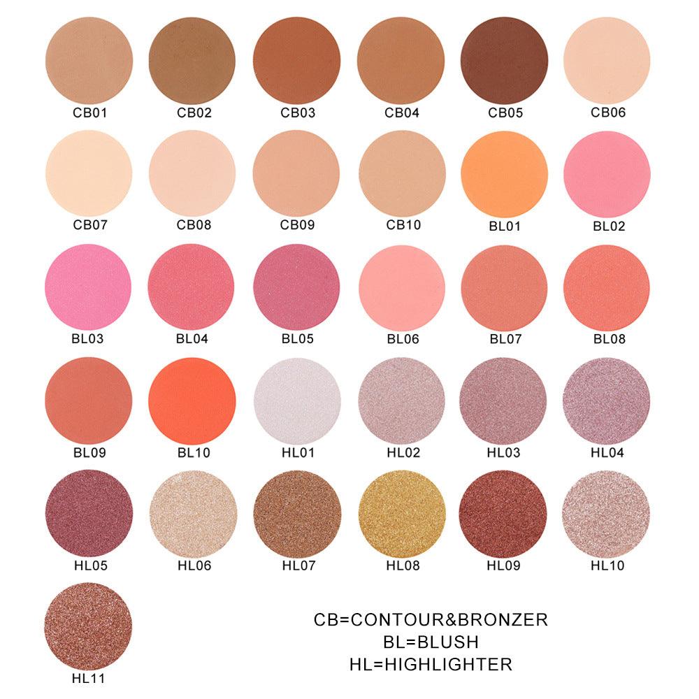 Private Label Face Contour Makeup DIY Bronzer Palette Custom Logo - Shmily Beauty