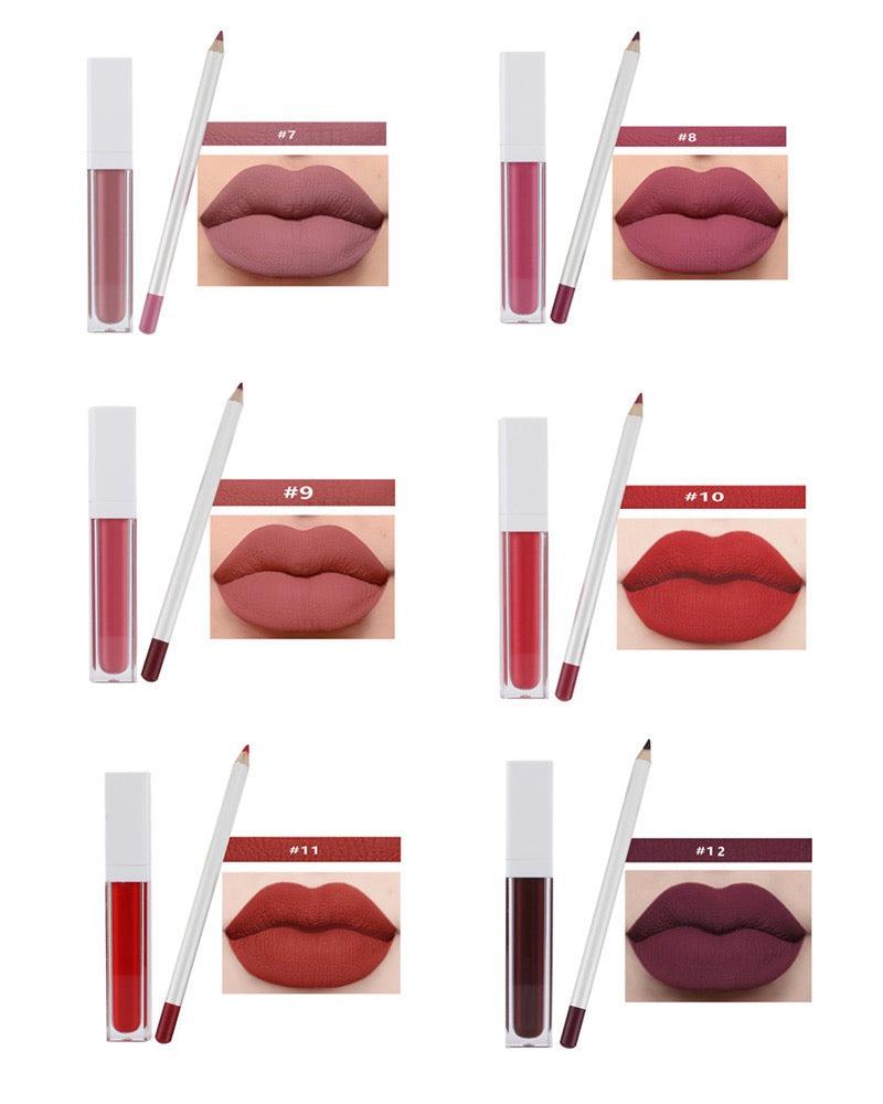 Private Label Matte Liquid Lipstick With Lip Liner Kit Wholesale Price - Shmily Beauty