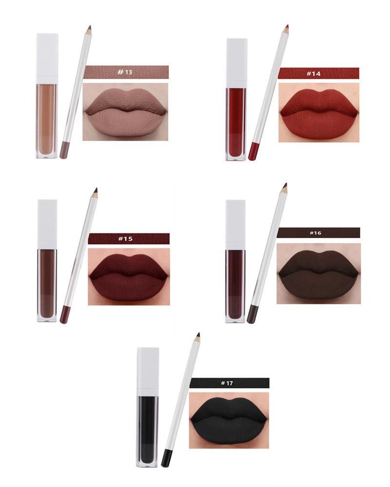 Private Label Matte Liquid Lipstick With Lip Liner Kit Wholesale Price - Shmily Beauty