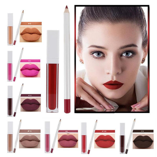 Private Label Matte Liquid Lipstick With Lip Liner Kit Wholesale Price - Shmily Beauty