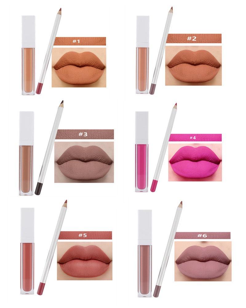 Private Label Matte Liquid Lipstick With Lip Liner Kit Wholesale Price - Shmily Beauty