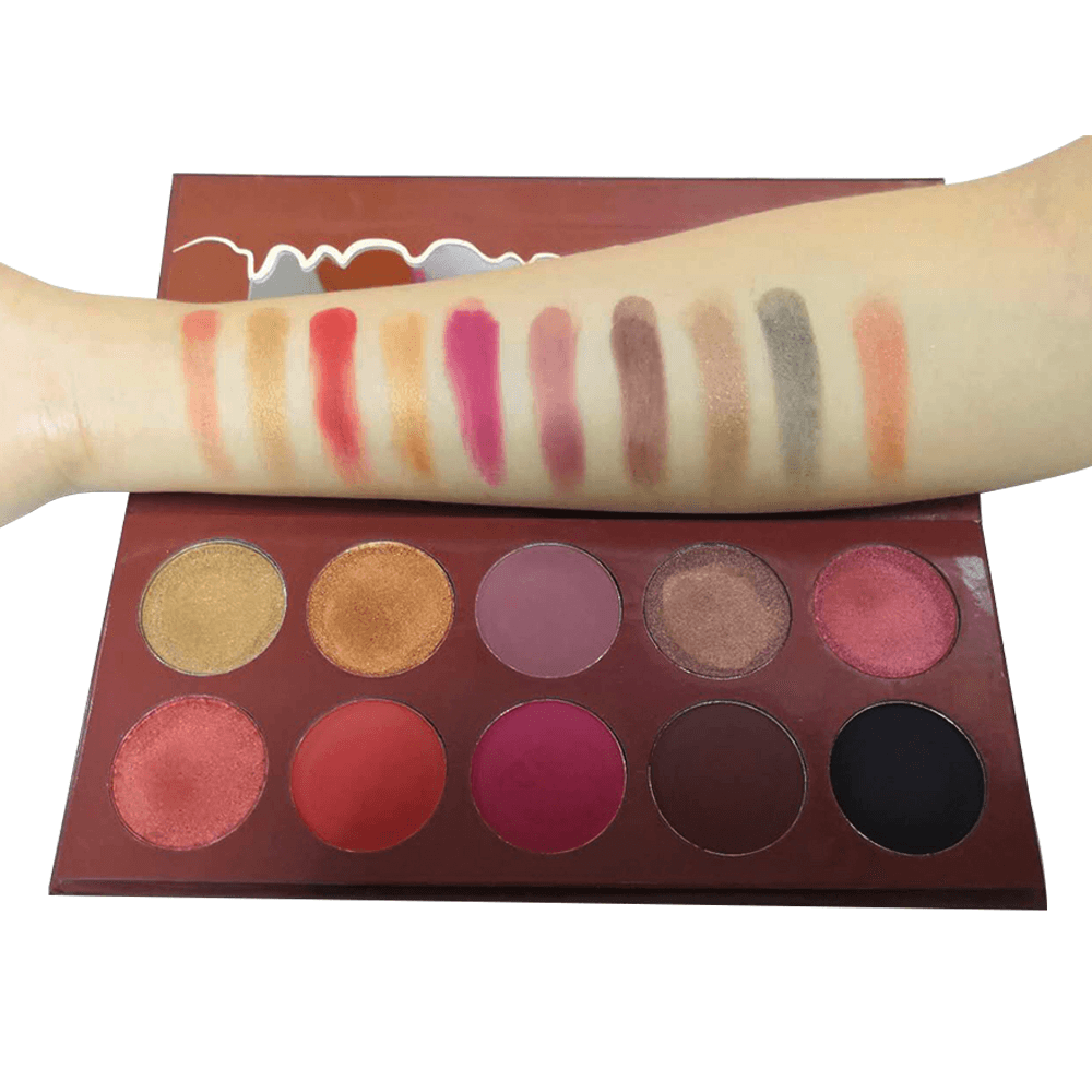 Professional 10 Colors Glitter Matte Color Vegan Eyeshadow Palettes - Shmily Beauty