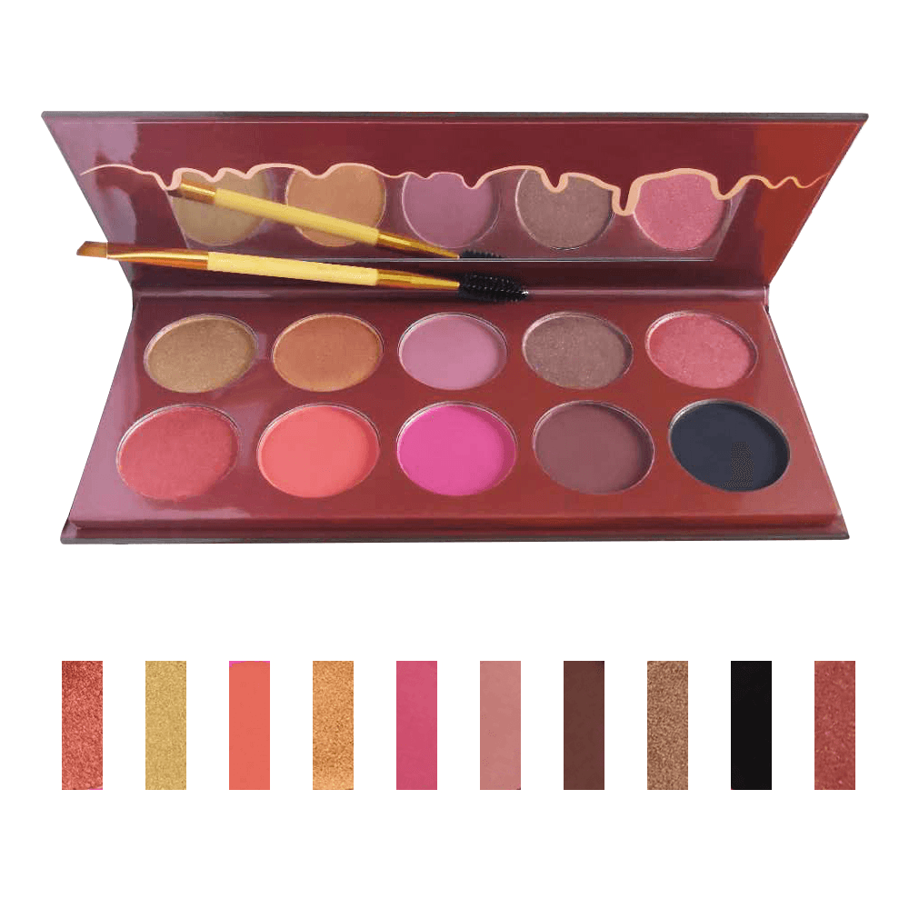 Professional 10 Colors Glitter Matte Color Vegan Eyeshadow Palettes - Shmily Beauty