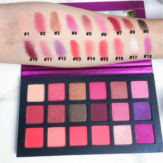 Purple Makeup Private Label Pigmented 18 Colors Eyeshadow Palettes - Shmily Beauty