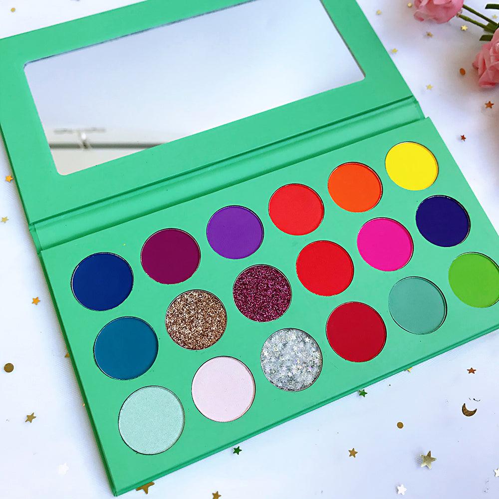 Wholesale 18 Colors Custom Beauty Glitter Matte Eye shadow Private Label High Pigment Eyeshadow Palettes - Shmily Beauty