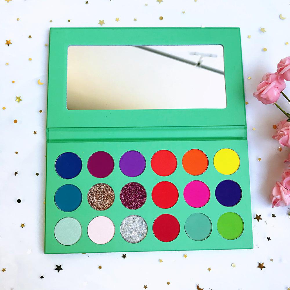 Wholesale 18 Colors Custom Beauty Glitter Matte Eye shadow Private Label High Pigment Eyeshadow Palettes - Shmily Beauty