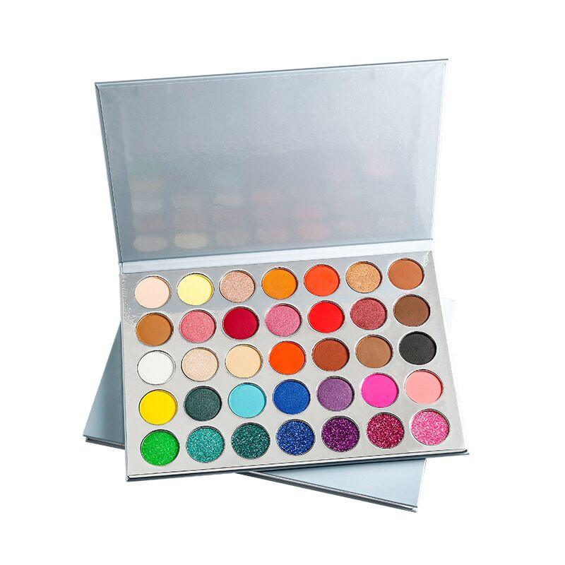 Wholesale 35 Colors Custom Beauty Glitter Matte Eye shadow Private Label High Pigment Eyeshadow Palette - Shmily Beauty